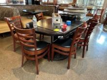2 Cafe Tables W/ Drop Down Liefs And 7 Chairs