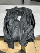 Corbani Women's Leather Biker Jacket W/ Gold Hardware XS