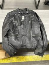 Corbani Women's Asymmetrical Leather Jacket XXL