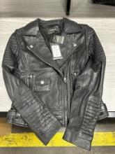 Corbani Women's Asymmetrical Leather Jacket S