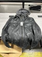 Corbani Men's Vintage Bomber Jacket W/ Hood S