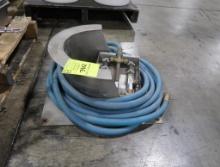 stainless hose reel w/ hose