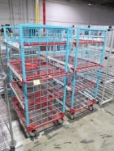 4-tier wire stocking carts