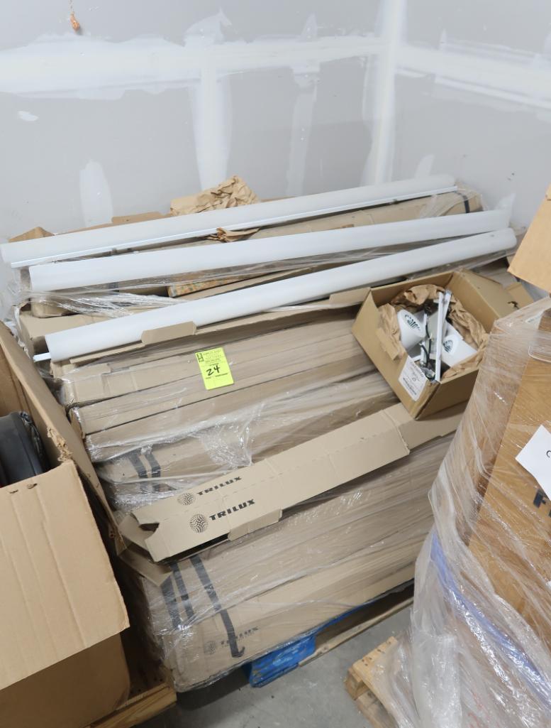 pallet of TRILUX LED light fixtures