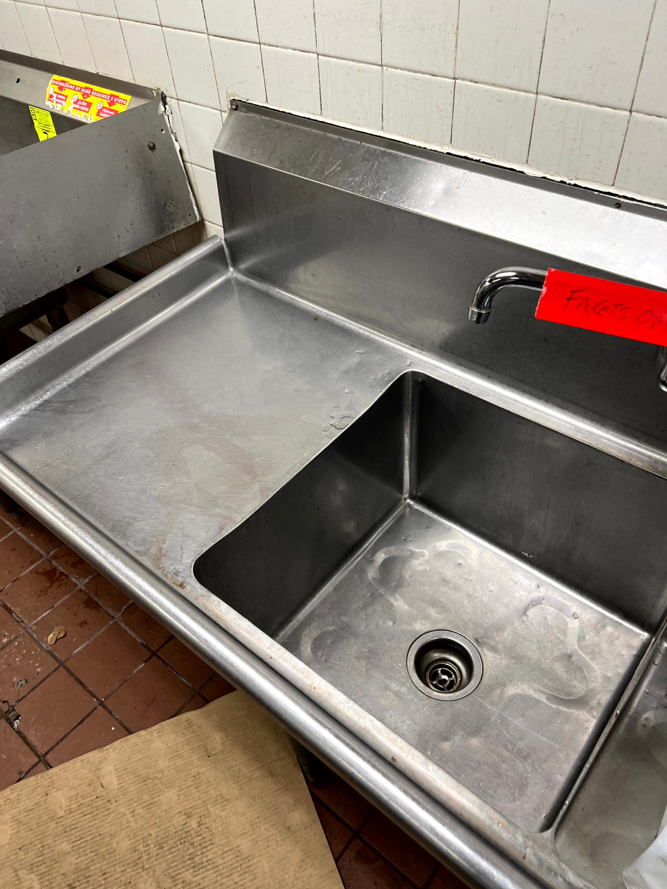 Stainless 2 Compartment Sink (faucet not included)