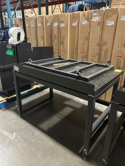 JSI 4ft Metal Adjustable Slant Produce Table