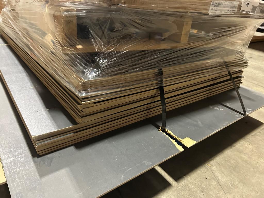 Pallet Of Lozier 48in x 26in Tempered Glass Door Kit And Assorted Backboard