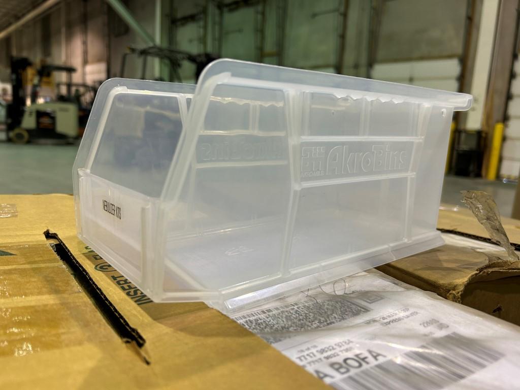 10in x 5in Clear Plastic Akro Bins