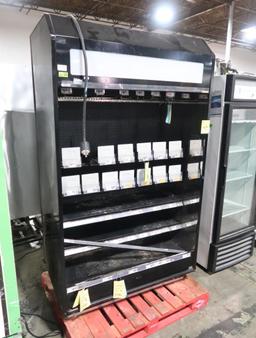 Barker endcap refrigerated merchandiser, self-contained