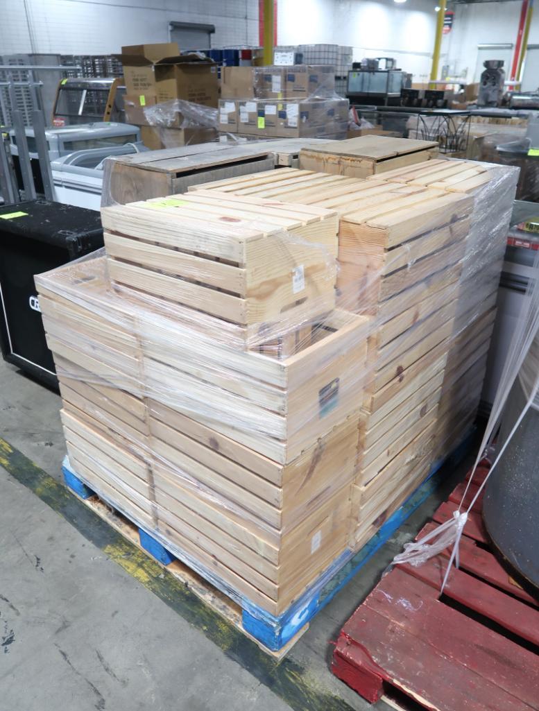 pallet of wooden crates