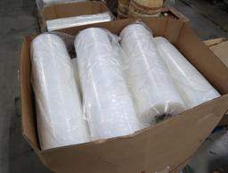 pallet of rolls of plastic