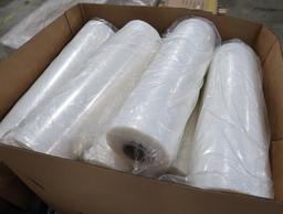 pallet of rolls of plastic