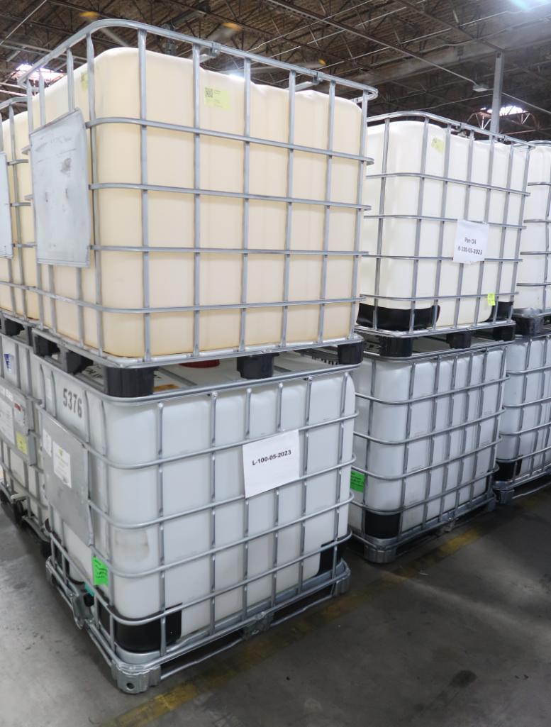 plastic containers in steel cages