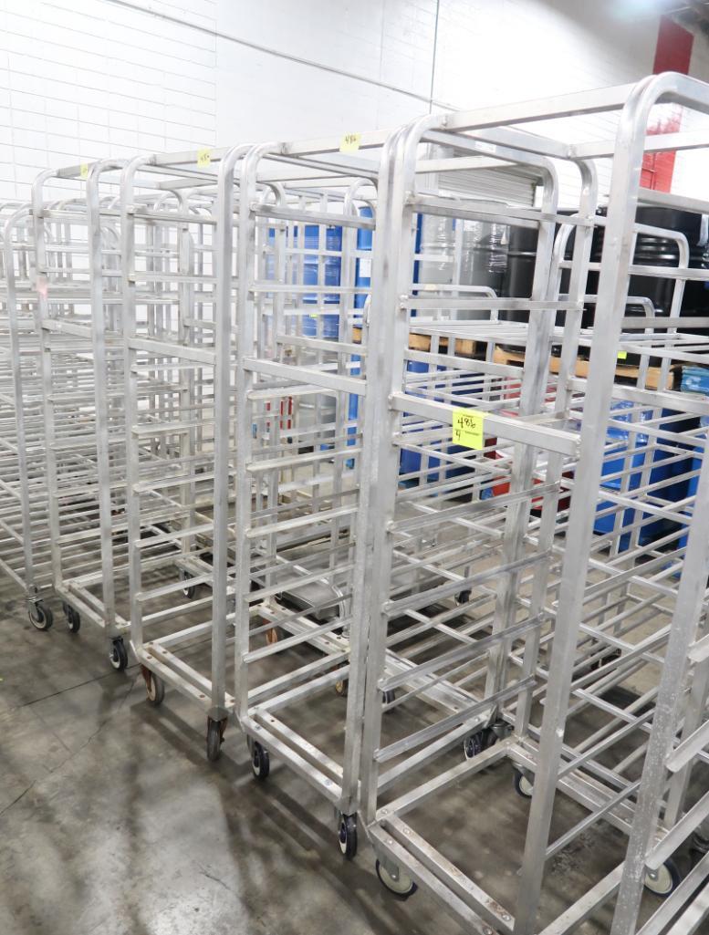 aluminum sheet pan racks, on casters