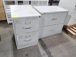 2-drawer file cabinets, one lateral, one legal