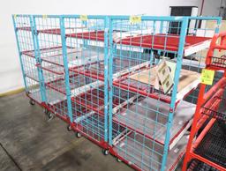 4-tier wire stocking carts