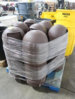 pallet of waste receptacles