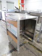 stainless demo cart w/ fold down shelf