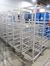 aluminum sheet pan racks, on casters