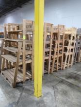 wooden merchandising racks