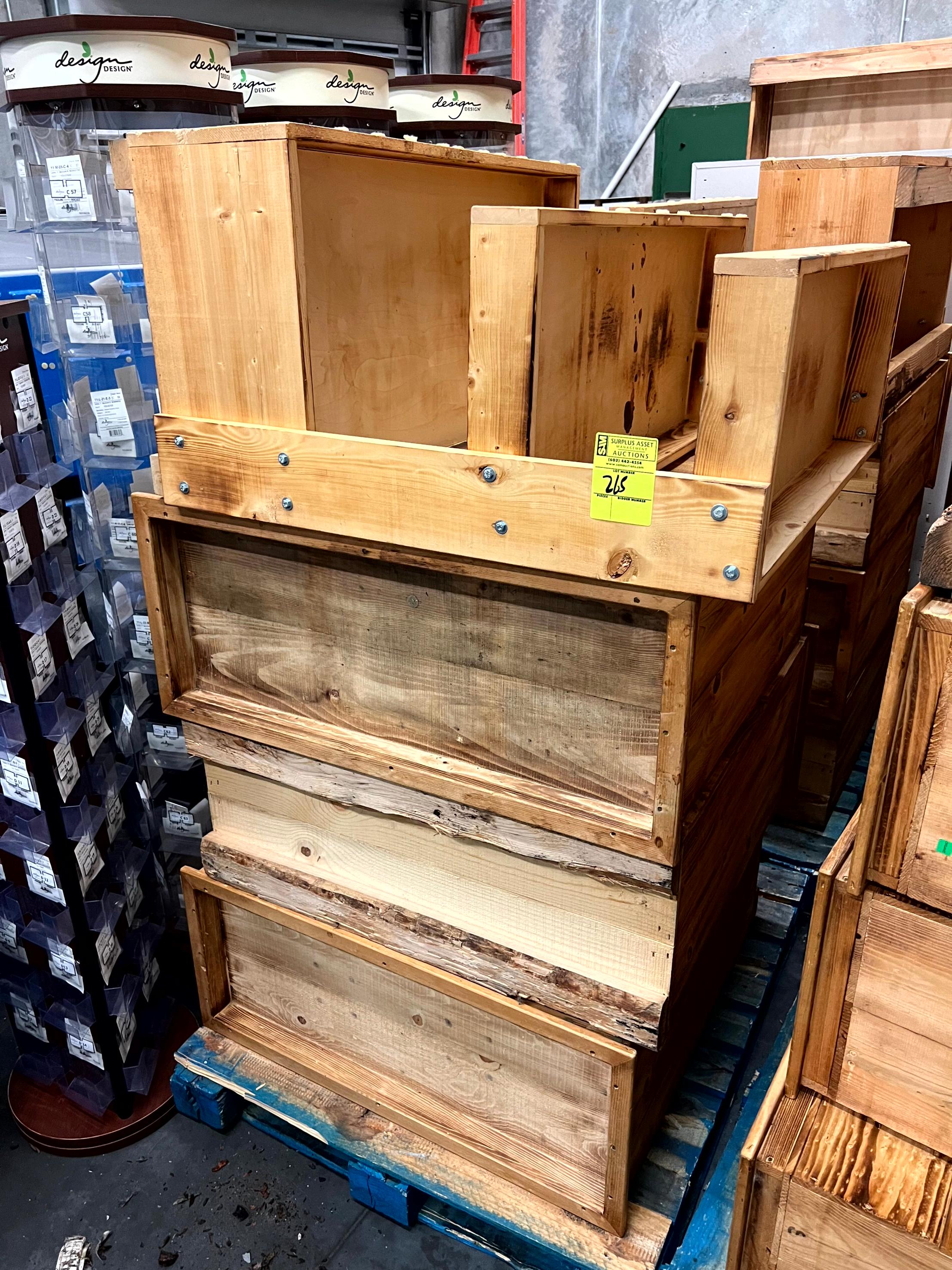 Pallet of Wood Crates and Displays