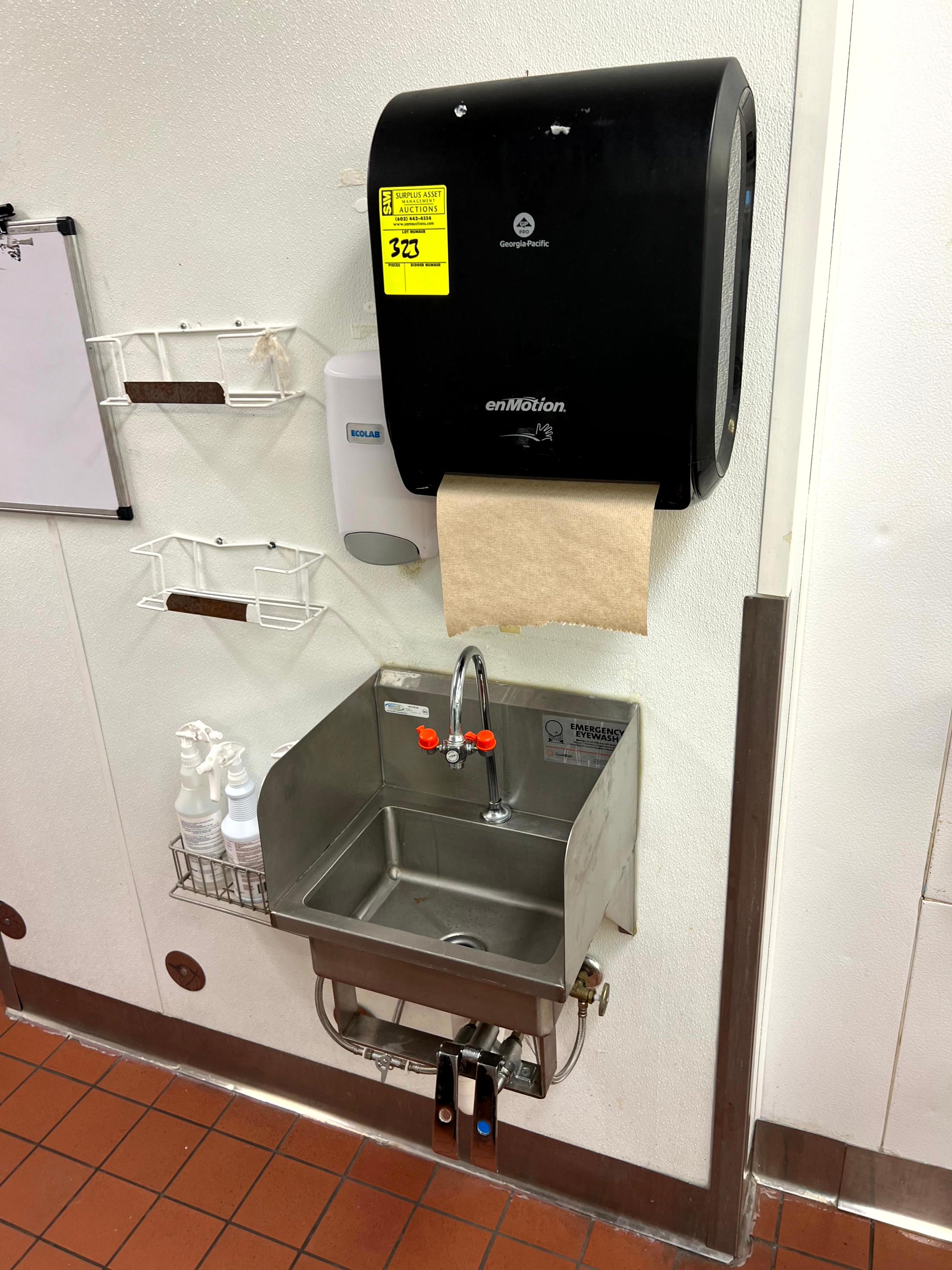 Stainless Hand Sink w/ Paper Towel, Soap Dispenser