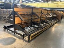 20ft Run Of Double-Sided Slant Shelf Produce Merchandiser