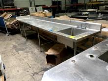 Large Stainless Table with Basin