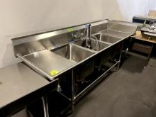 Three Compartment Stainless Sink