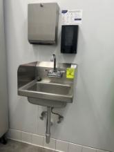 Encore Stainless Steel Hand Sink W/ Soap And Paper Towel Dispenser