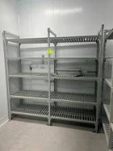 2 Section Run Of Cambro Poly Storage Racks