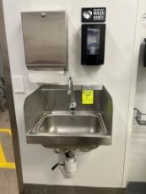 Advance Tabco Stainless Steel Hand Sink W/ Soap And Paper Towel Dispenser