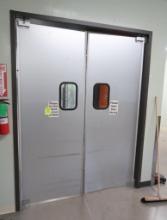 pair of aluminum crash doors