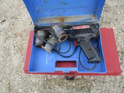 Solder Gun Kit and Tool Box of Fasteners