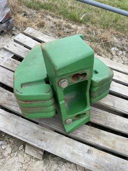 John Deere weight Bracket w/ 4 Weights