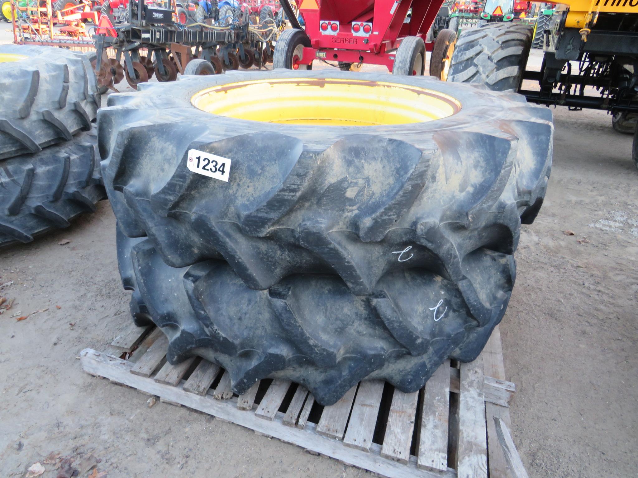 (2) 520/85R46 GOODYEAR ON JOHN DEERE RIMS