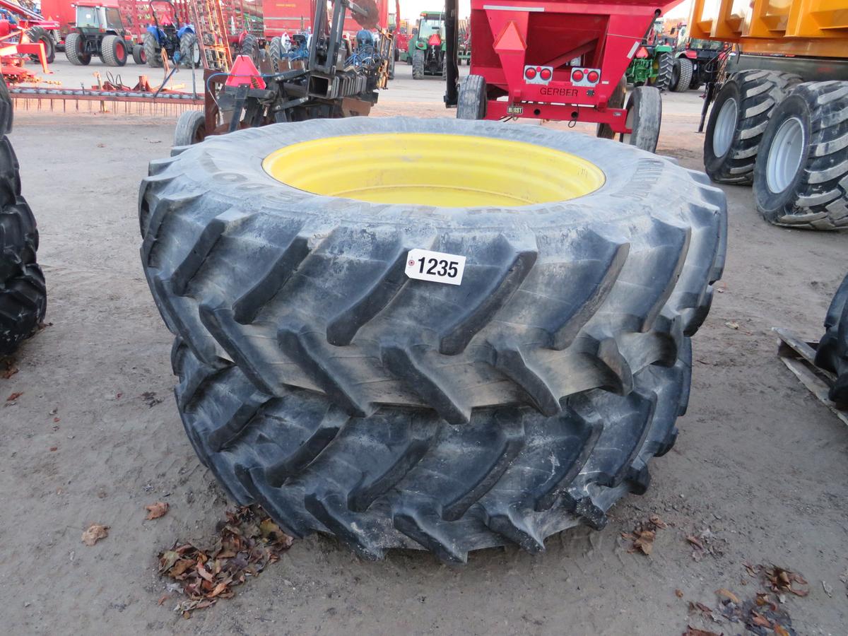 (2) 520/85R46 TRELLEBORG ON JOHN DEERE RIMS TO FIT CAST CENTRES