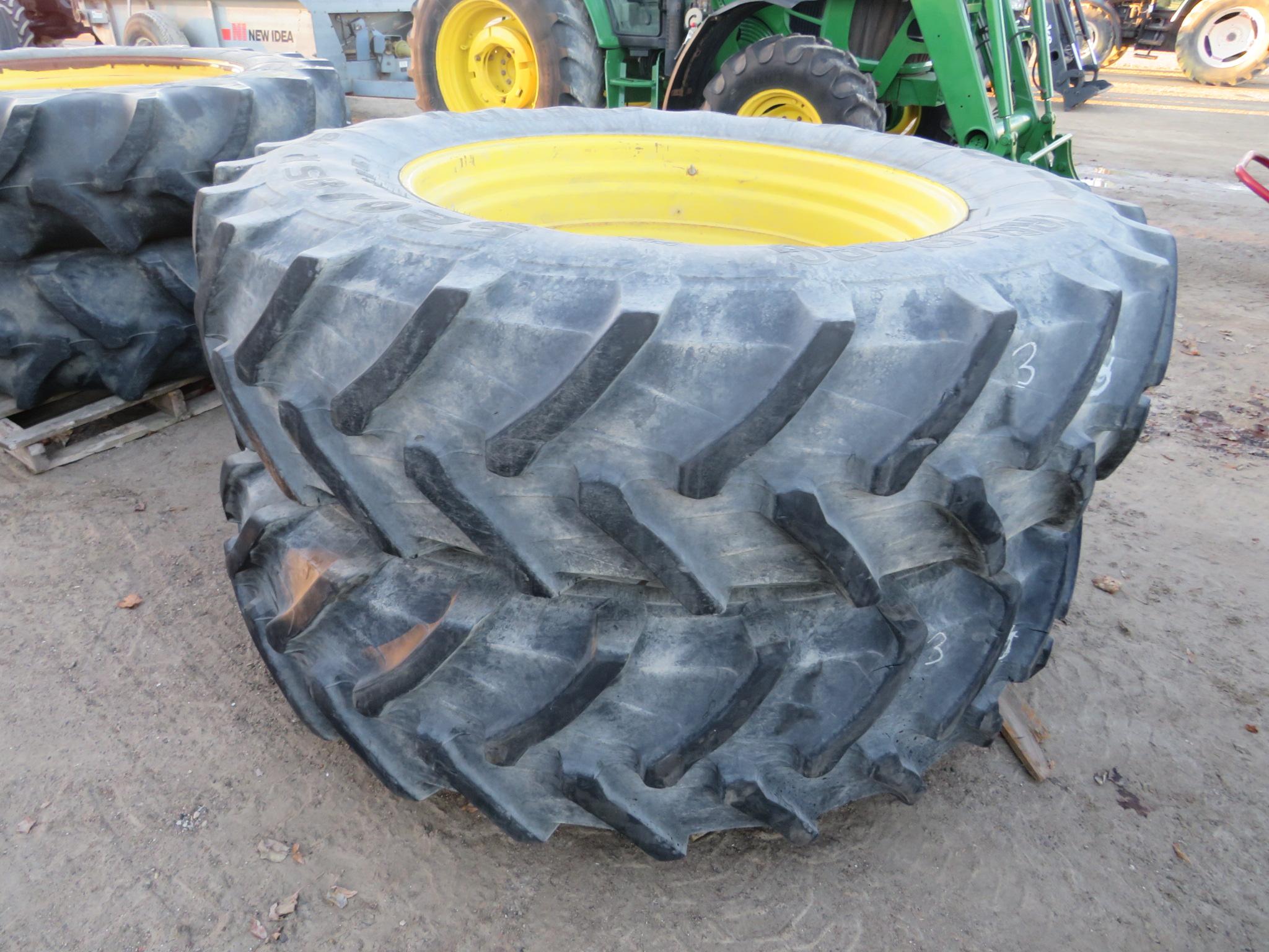 (2) 520/85R46 TRELLEBORG ON JOHN DEERE RIMS TO FIT CAST CENTRES