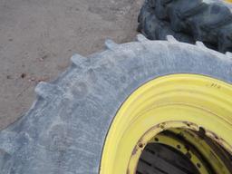 (2) 520/85R46 TRELLEBORG ON JOHN DEERE RIMS TO FIT CAST CENTRES