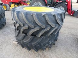 (2) 540/65R34 PETLAS ON JOHN DEERE 8 BOLT RIMS