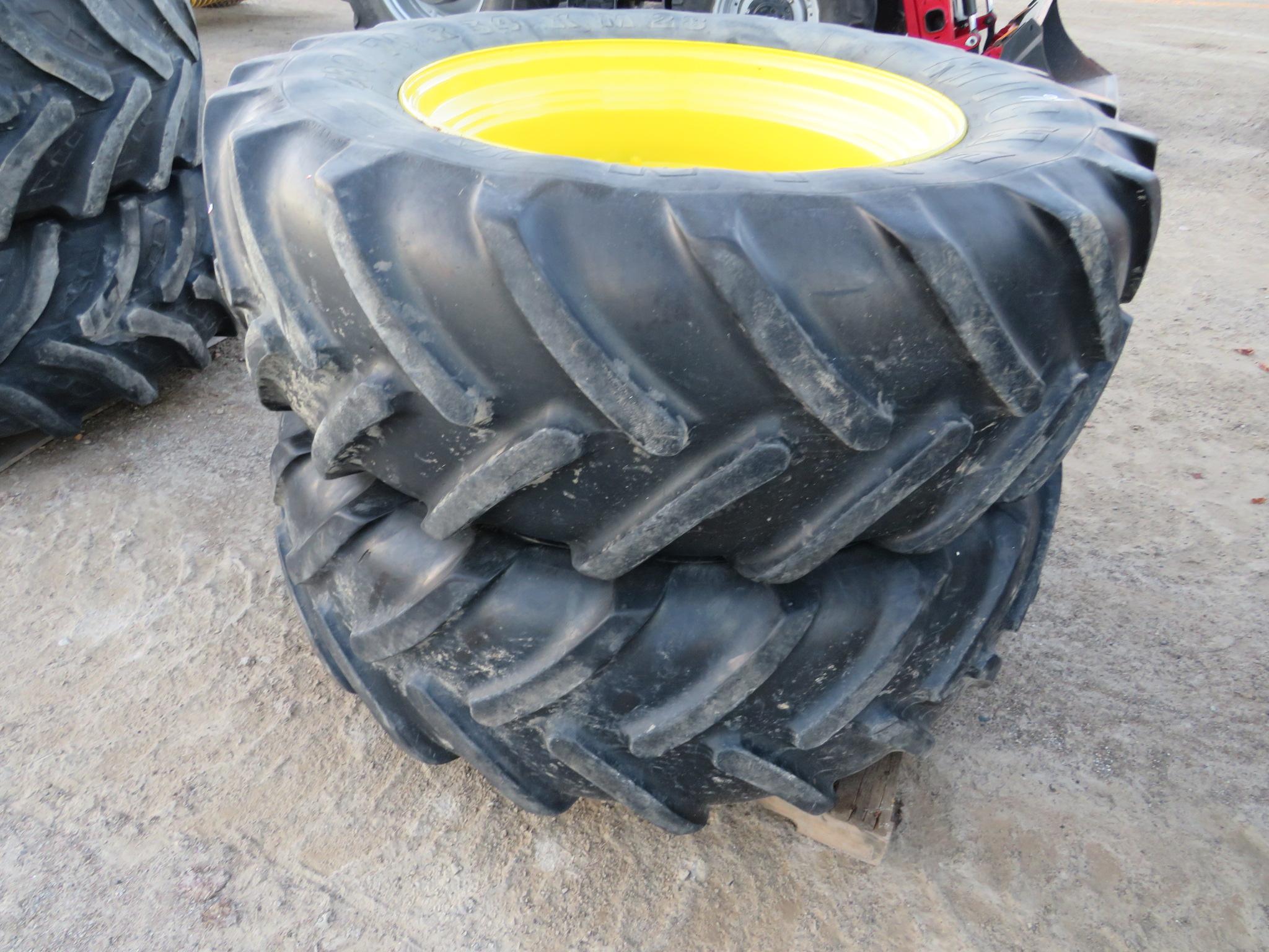 (2) 480/70R34 MICHELIN ON JOHN DEERE 8 BOLT RIMS