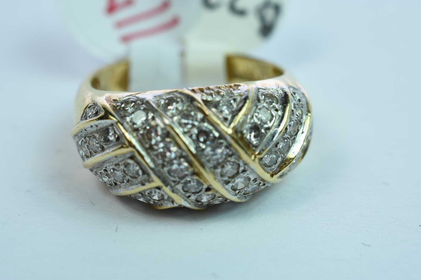 14KT GOLD & DIAMOND RING 5.8 GTW, $2200.00 RETAIL VALUE , SIZE 6 1/4