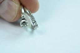 14 KT BRIDAL SET WITH DIAMONDS, 4.5 GTW,  SIZE   5