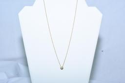 2-14KT GOLD NECKLACE 1 MULTI STONE & 1 - 1/3 CT DIAMOND TW, 5GTW, $800.00 RETAIL VALUE,