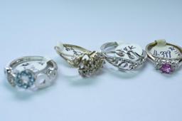 5- 14KT GOLD & DIAMOND RINGS 13 GTW, $2500.00 RETAIL VALUE,