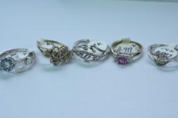 5- 14KT GOLD & DIAMOND RINGS 13 GTW, $2500.00 RETAIL VALUE,