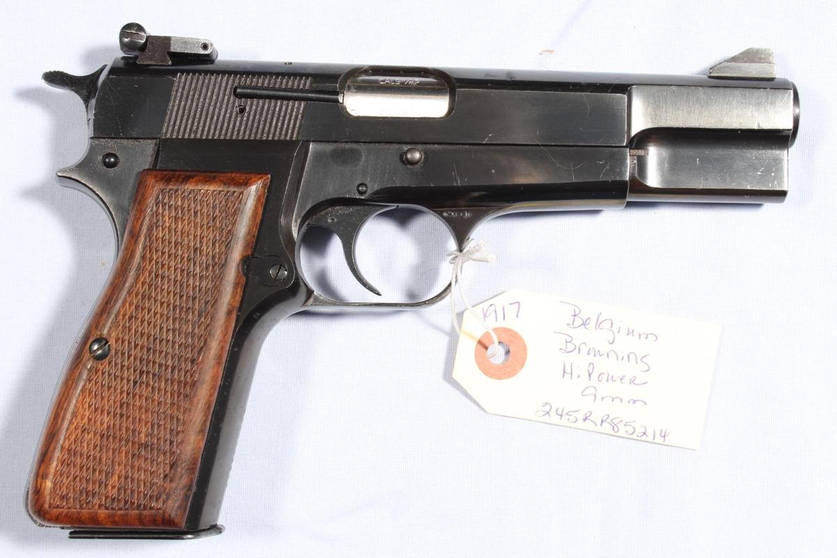 BELGIUM BROWNING HI POWER, SN 245RR85214,