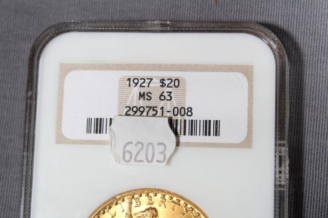 1927 $20 GOLD PIECE MS63 GRADE