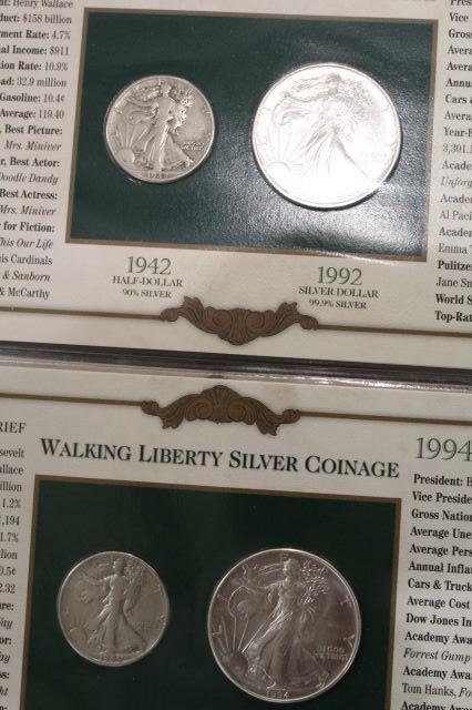 5 SETS WALKING LIBERTY SILVER COINAGE ISSUED