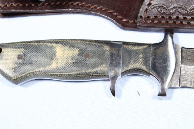 GREY WOLF DAMASCUS KNIFE WITH SHEATH